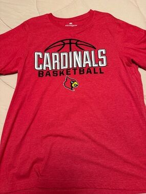 Colosseum Red Cardinals Basketball Logo Tee